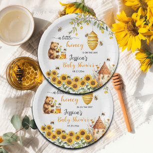 Assiettes En Carton Un petit Baby shower d'abeilles au miel