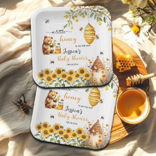 Assiettes En Carton Un petit Baby shower d'abeilles au miel