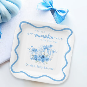 Assiettes En Carton Un Petit Baby shower De Cadre De Vague De Bow Citr