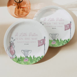 Assiettes En Carton Un Petit Baby shower De Golf Rose Putter