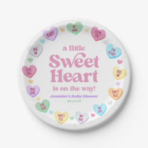 Assiettes En Carton Un petit Baby shower de Saint Valentin