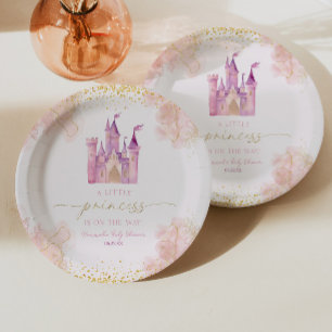 Assiettes En Carton Un petit Baby shower du château royal de Princess