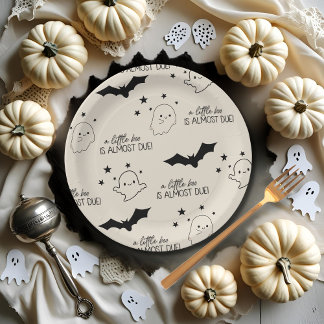 Assiettes En Carton Un Petit Boo Est Presque À baby shower