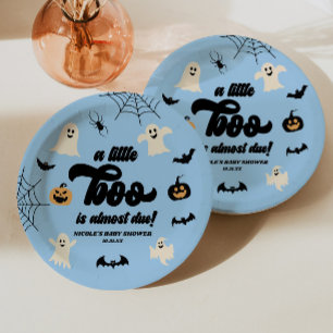 Assiettes En Carton Un petit Boo est presque là ! Baby Shower Hallowee