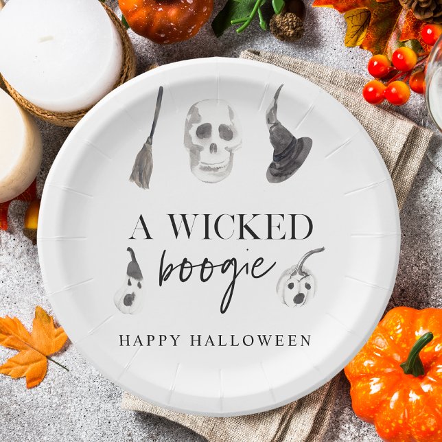Assiettes En Carton Un petit boogie | Bonne Halloween (Créateur téléchargé)