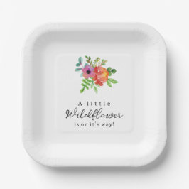 Assiettes En Carton Un petit fleur sauvage est en route !