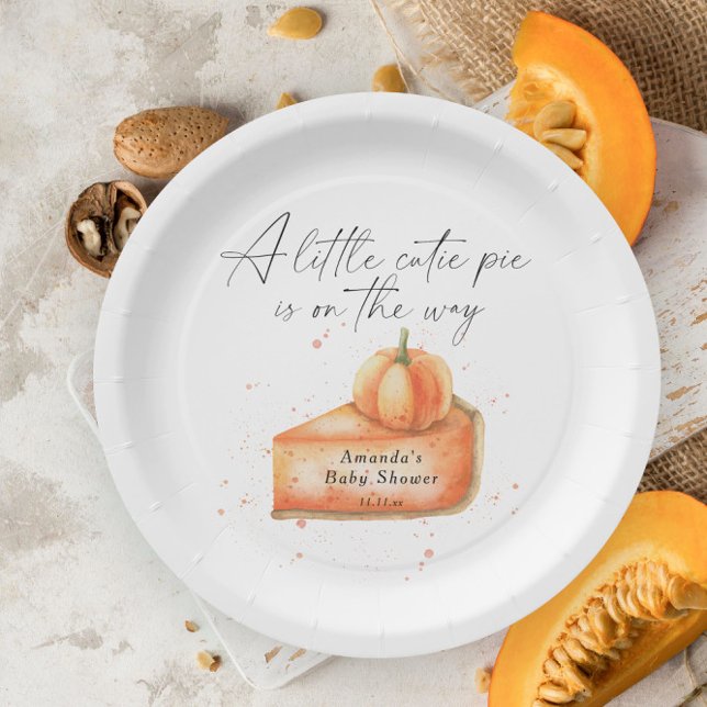 Assiettes En Carton "Un petit gâteau est en route" baby shower (Créateur téléchargé)