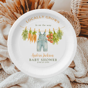 Assiettes En Carton Un petit jardin de pousses Linge de bébé légumes 