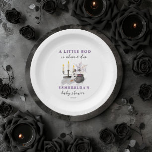 Assiettes En Carton Un petit livre est presque dû Baby shower d'Hallow