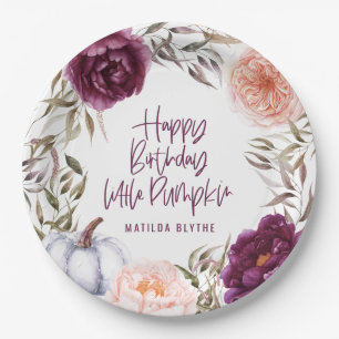 Assiettes En Carton Un petit papier de fête d'anniversaire d'automne 