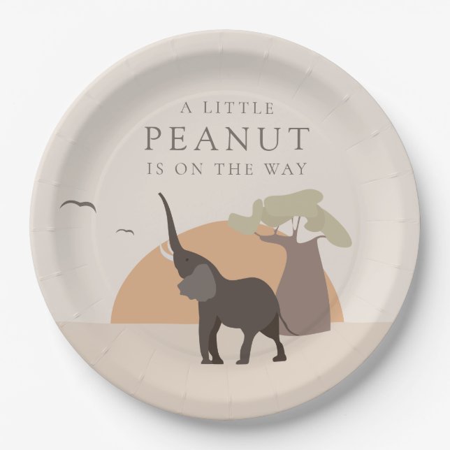 Assiettes En Carton Un Peu D'Arachide | Baby shower du désert de Boho  (Devant)
