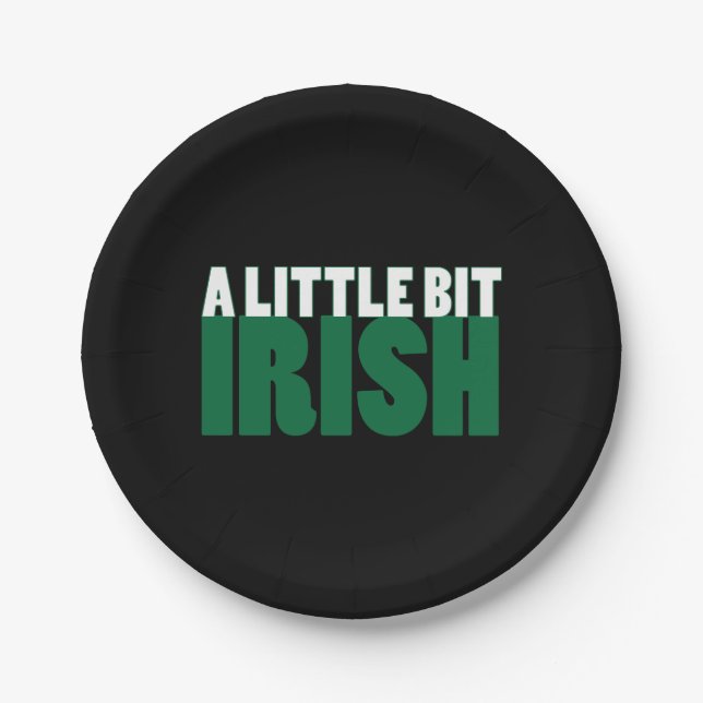 Assiettes En Carton Un Peu De Noir Irlandais (Devant)