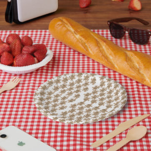 Assiettes En Carton Un reflet parfaitement symétrique d'une montagne l