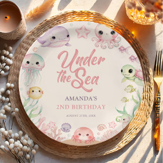 Assiettes En Carton Under The Sea Ocean Animals Birthday 