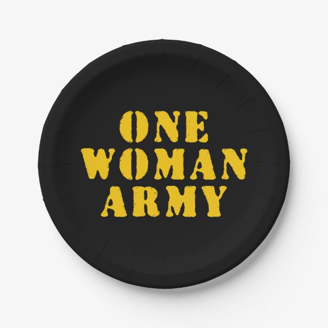 ASSIETTES EN CARTON UNE ARMÉE FEMME (Devant)
