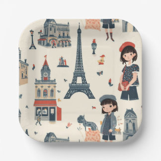 Assiettes En Carton Une journée de fille française