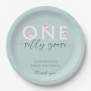 Assiettes En Carton Une oie bête 1er anniversaire mignonne