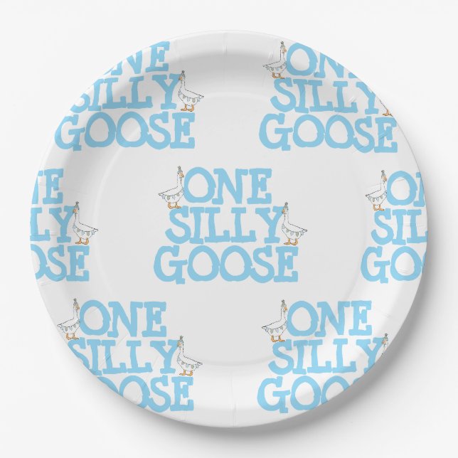 Assiettes En Carton Une oie idiote (Devant)