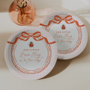 Assiettes En Carton Une petite coccinelle de l'amour en route Fête de