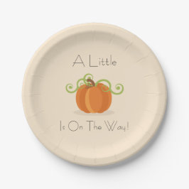 Assiettes En Carton Une Petite Plaque Baby shower Citrouille