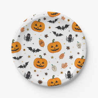 Assiettes En Carton une plaque d'Halloween