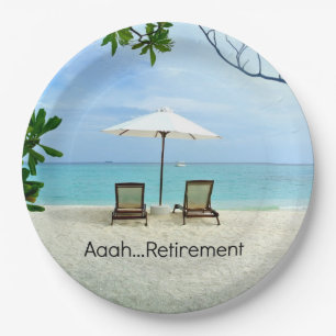 Assiettes En Carton Une retraite...détente à la plage