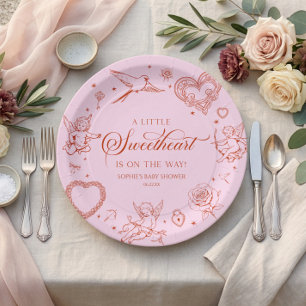 Assiettes En Carton Une Saint-Valentin de petit chéri Baby Shower