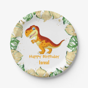 Assiettes En Carton Une surprise d'anniversaire d'or rugissant !