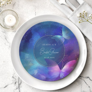 Assiettes En Carton Une vie de Fête des mariées de papillons