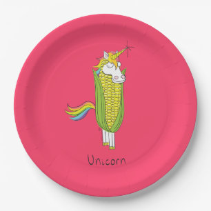 Assiettes En Carton Unicorn Funny mignon enfants