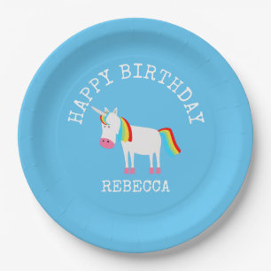 Assiettes En Carton Unicorne