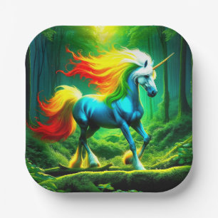Assiettes En Carton Unicorne