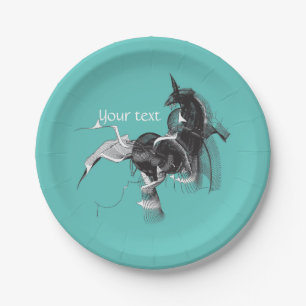 Assiettes En Carton Unicorne numérique