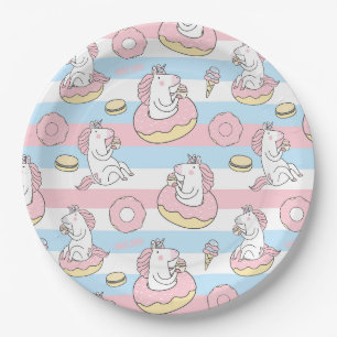 Assiettes En Carton Unicornes