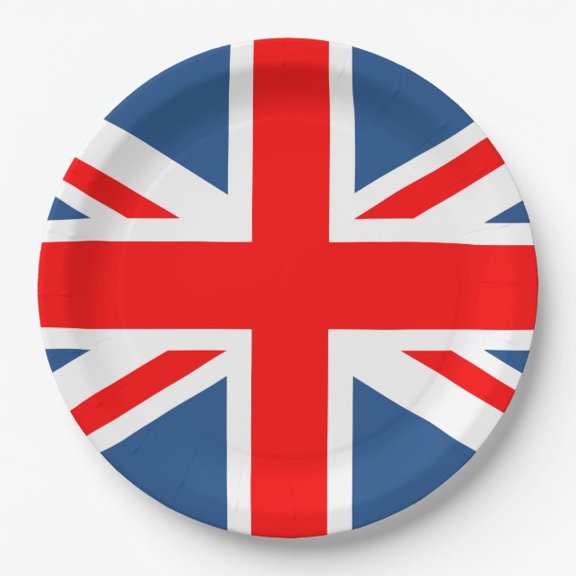 Assiettes En Carton Union Jack (Devant)