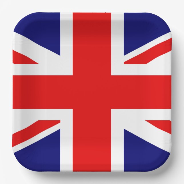 ASSIETTES EN CARTON UNION JACK - LE DRAPEAU BRITANNIQUE (Recto)