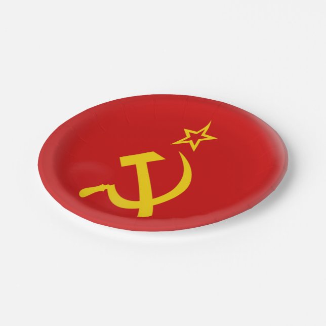 Assiettes En Carton Union Soviétique - drapeau de l'URSS (Angle)