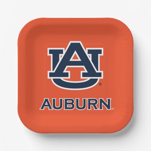 Assiettes En Carton Université d'Auburn | AU Auburn (Recto)