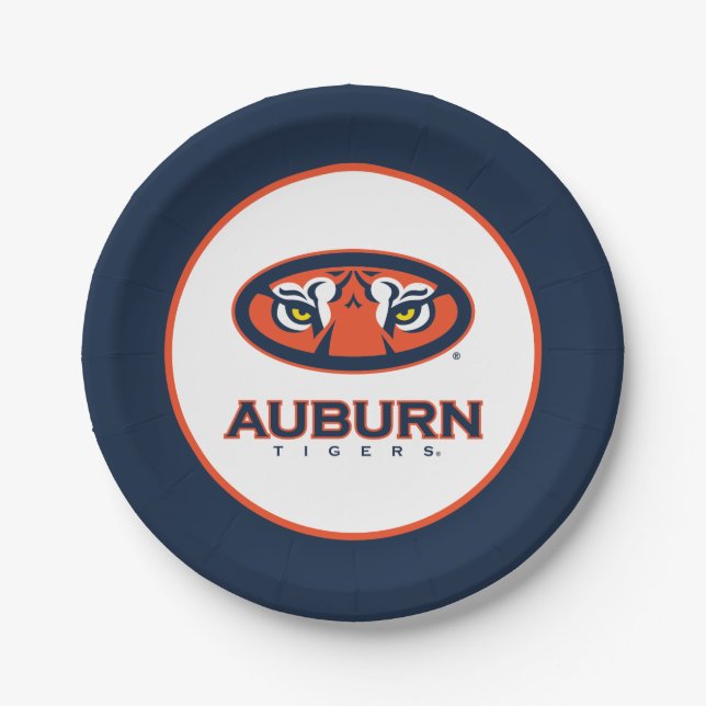 Assiettes En Carton Université d'Auburn | Auburn Tigers (Devant)