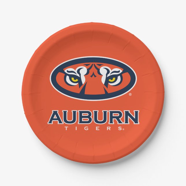 Assiettes En Carton Université d'Auburn | Auburn Tigers (Devant)