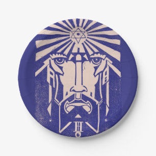 Assiettes En Carton Uranus Ciel Dieu Mythologie grecque Bleu