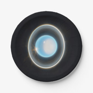 Assiettes En Carton Uranus planétaire avec anneaux Image JWST