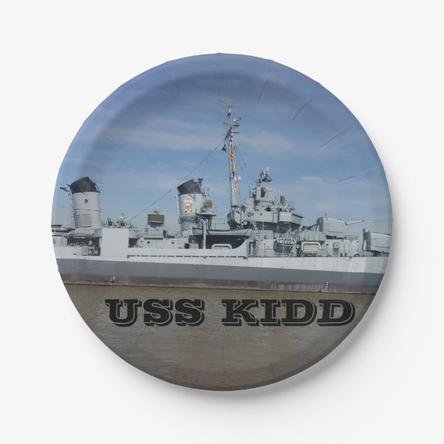 Assiettes En Carton USS Plaques KIDD (Devant)