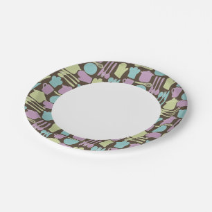 Assiettes En Carton Ustensiles de cuisine Motif 2