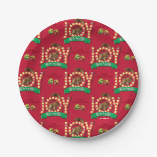 Assiettes En Carton Vacances de Noël | Joie au Motif des écureuils