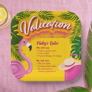 Assiettes En Carton Vacances de validation Pinky