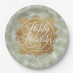 Assiettes En Carton Vacances de verdure tropicale