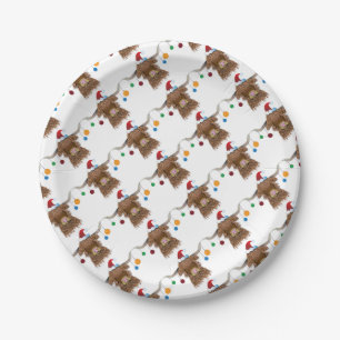 Assiettes En Carton Vache à Noël