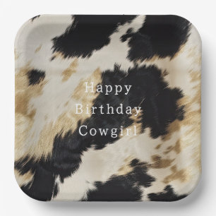 Assiettes En Carton Vache blanche noire