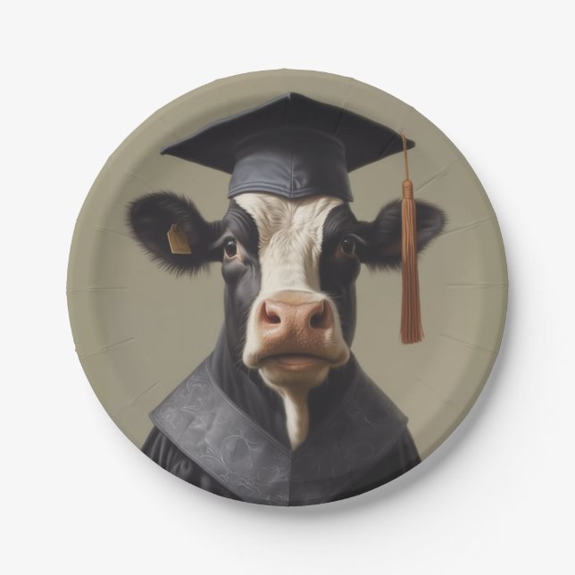 Assiettes En Carton Vache diplômée (Devant)